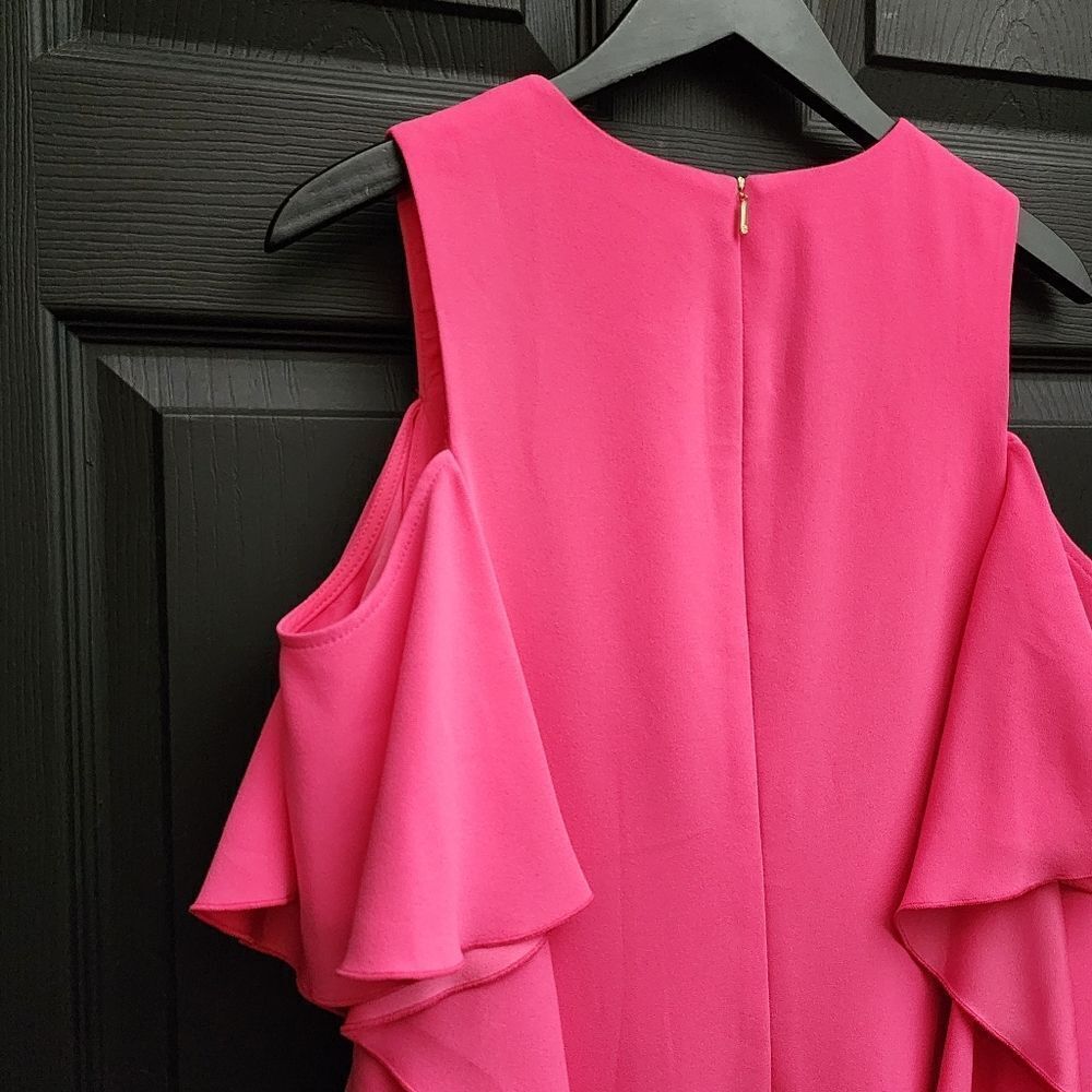 Trina Turk Sz. 8 NWT Pink Swizzle Lambada Cold Shoulder Dress - Picture 6 of 16